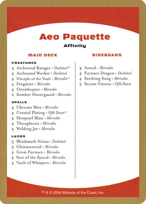 Aeo Paquette Decklist