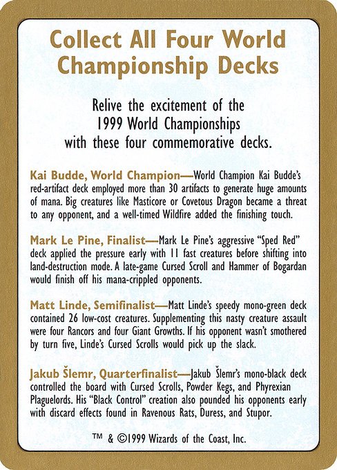 1999 World Championships Ad